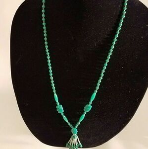 2/$25 31 inch Jade Like Glass Bead Necklace